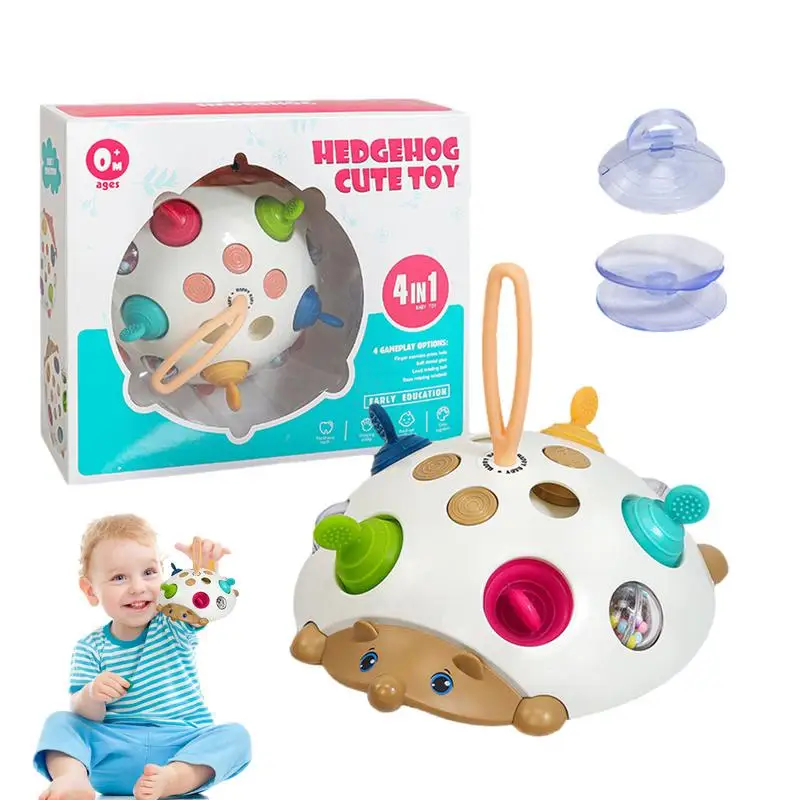 

Hedgehog Montessori Toys Sensory Fine Motor Toy For Kids Early Education Toy With Silicone Foam For 1-3 Year Old Boys And Girls