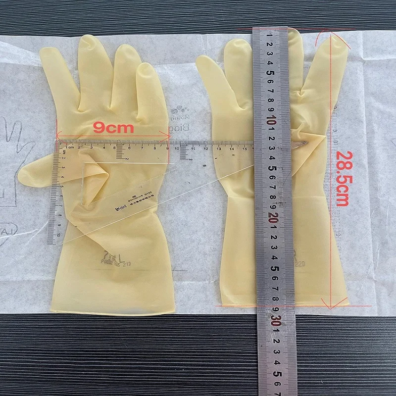 M&ouml;lnlycke Biogel&reg; Latex glove Roll-edged gloves Powder-free length 29cm work gloves (1 pair)