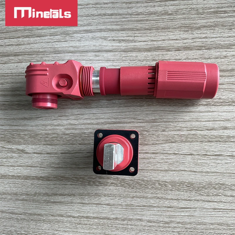Plug Terminal 350A DC 1000V Battery Energy Storage Connector Quick Plug Waterproof IP67 Single Core Elbow Power Connector 95mm2 terminal connector,energy storage power connector