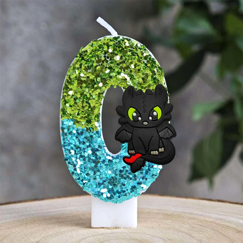 How To Train Your Dragon Themenkerze Nummer 0-9 Kerzendekoration Zahnlos Geburtstagstorten-Topper Babyparty-Dekoration Geschenk – Detail 21