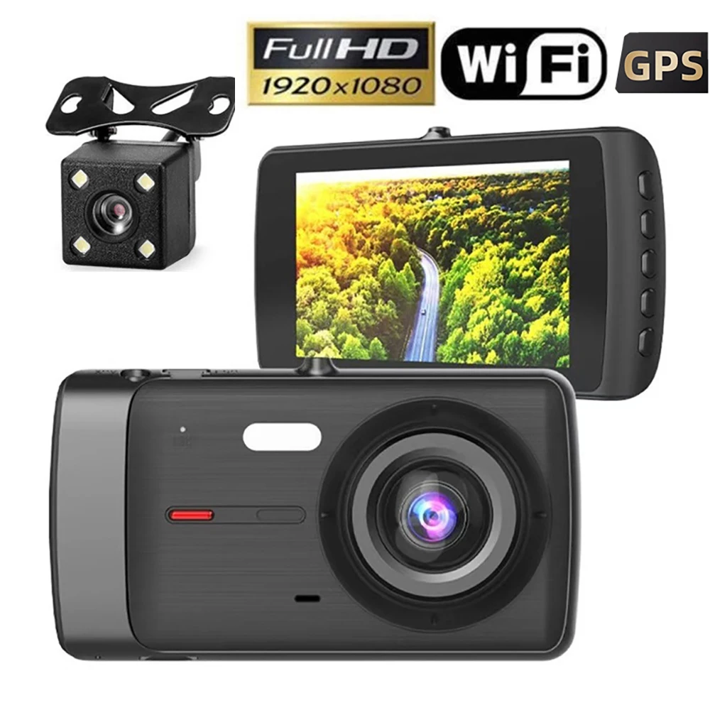 

Автомобильный видеорегистратор, Wi-Fi, 1080P, HD, камера заднего вида, Автомобильный видеорегистратор с ночным видением, Автомобильный видеорегистратор, черный ящик, GPS, автомобильные аксессуары