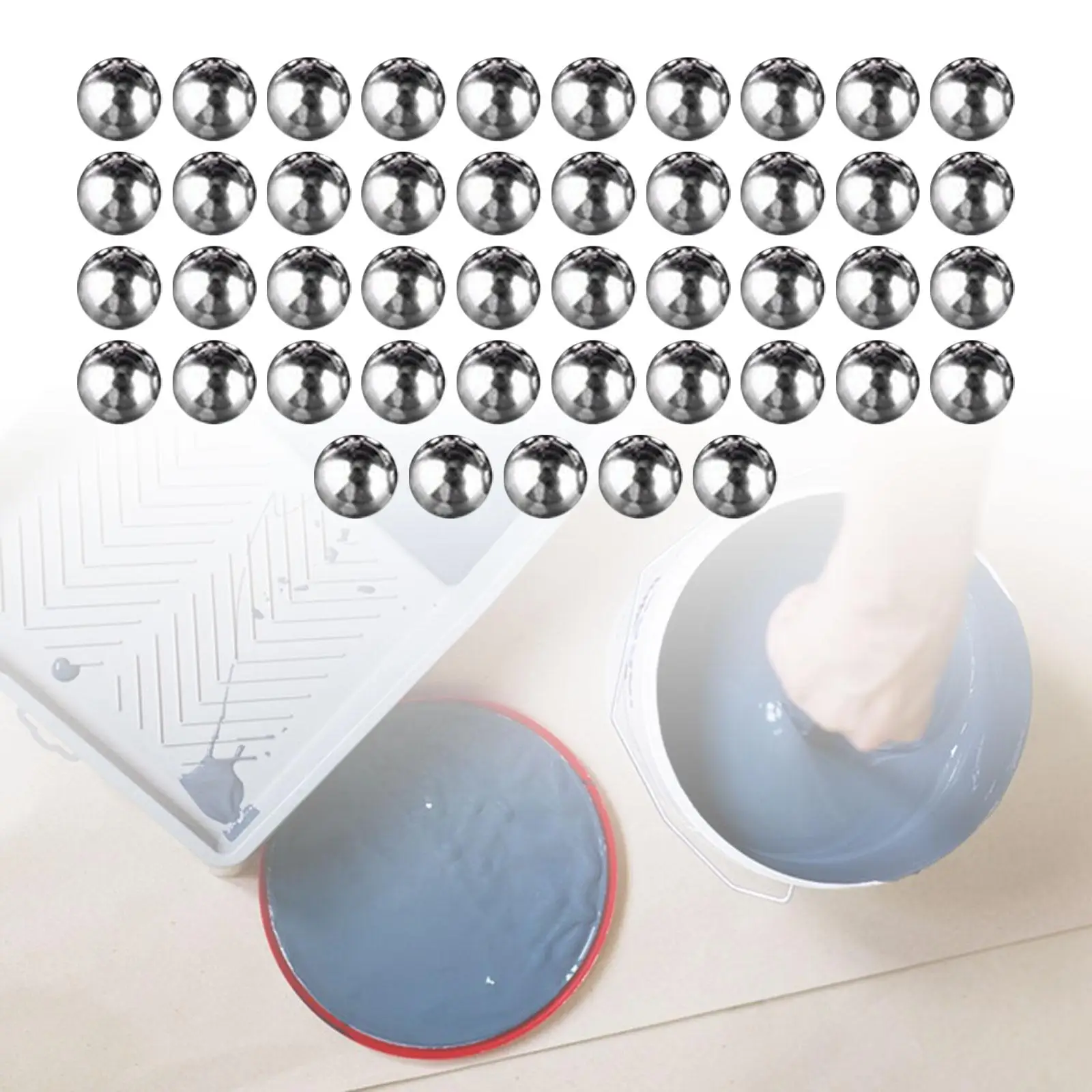 페인트 혼합 볼 액세서리, 모델 페인트 스틸 볼용 견고한 4.5mm, 45 개