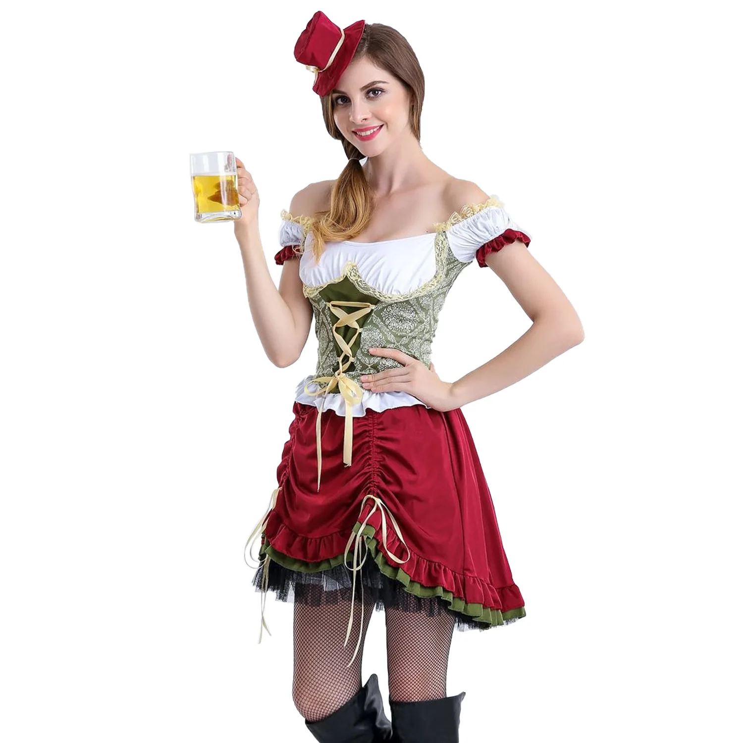 

2023 New Adult Kids Carnival Party Costume Adult Princess Cosplay Costume Beer Costume Dress