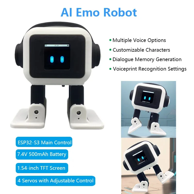 Robot di Intelligenza Artificiale Best-Seller, Robot Interattivo Intelligente per Comunicazione, Chat e Danza, Robot Emotivo da Tavolo per Bambini - immagine 2