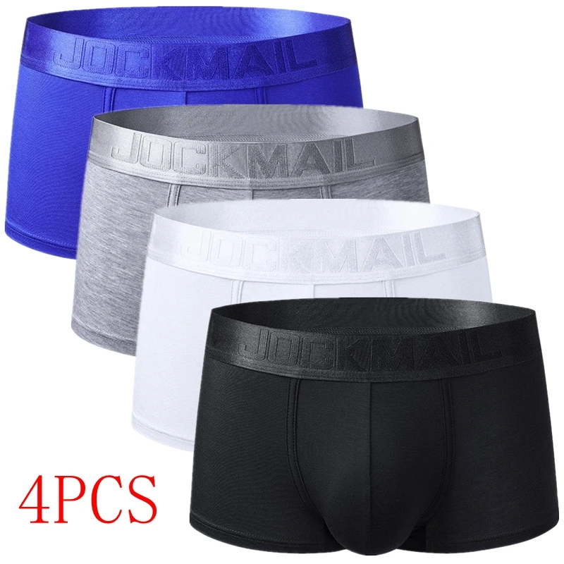 

JOCKMAIL men Underwear Low Waist Modal Cotton Breathable Four Corner Underpants Wholesale ropa interior hombres 2023 pack