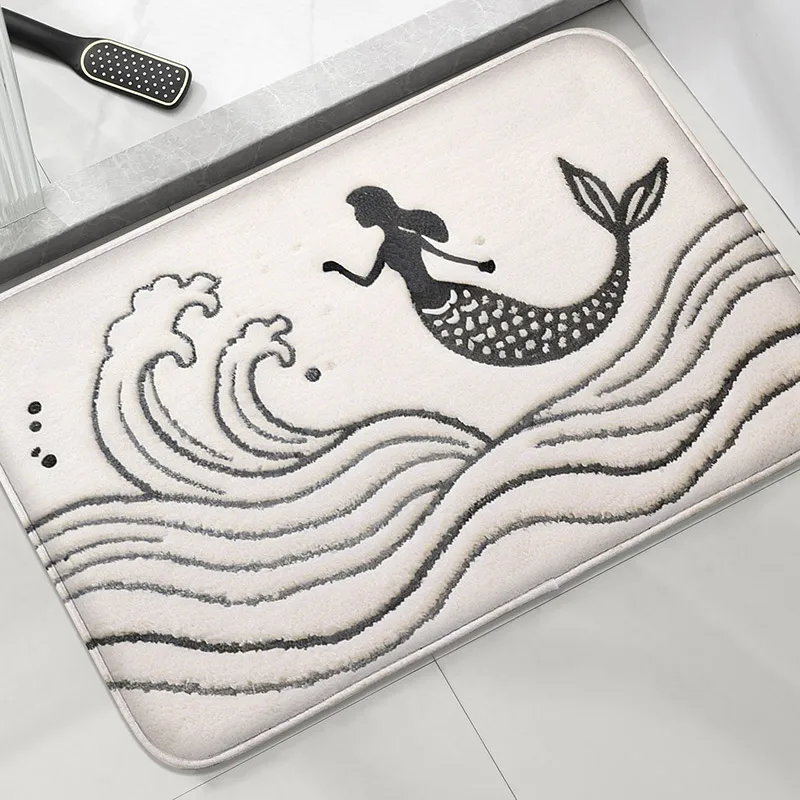 Underwater World Pattern Water-Absorbing Comfort Mat for Bathroom and Home Décor