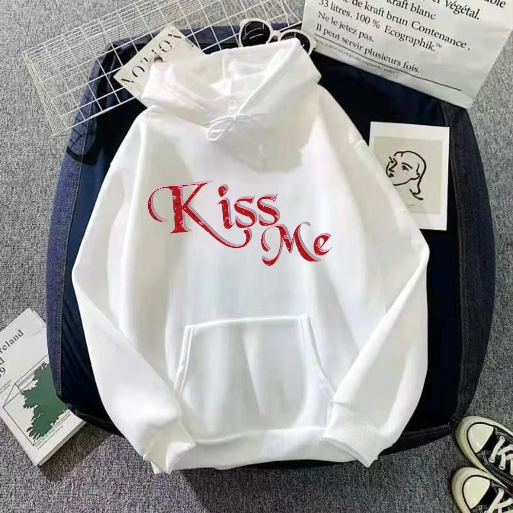 

New Streetwear Hoodies Women Fashion Sweatshirt Autumn Long Sleeve Hoodi Harajuku Hoodie Kiss Me Print Sweatshirt