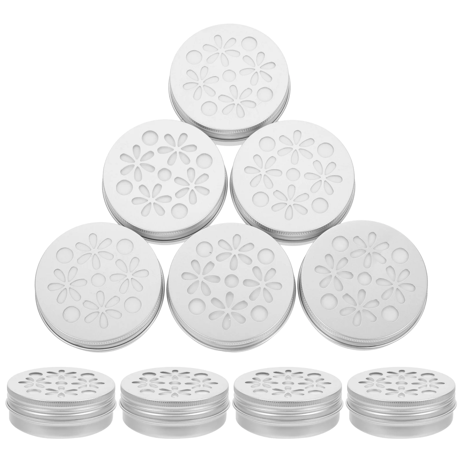 

Sewacc Aluminum Tea Lights Cups 10Pcs 60Ml Metal Tealight Tins Containers Diy Empty Scented Candle Cup Hollow Lids Holiday