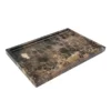 Real Natural Marble Tray Genuine Brown Marble Stone Storage Tray for Dresser/Vanity/Bathroom (Coffee Net, 12" x 8") 1