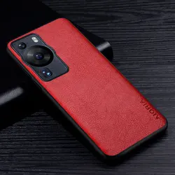 Coque de téléphone en cuir Litchi rétro premium - Style professionnel
