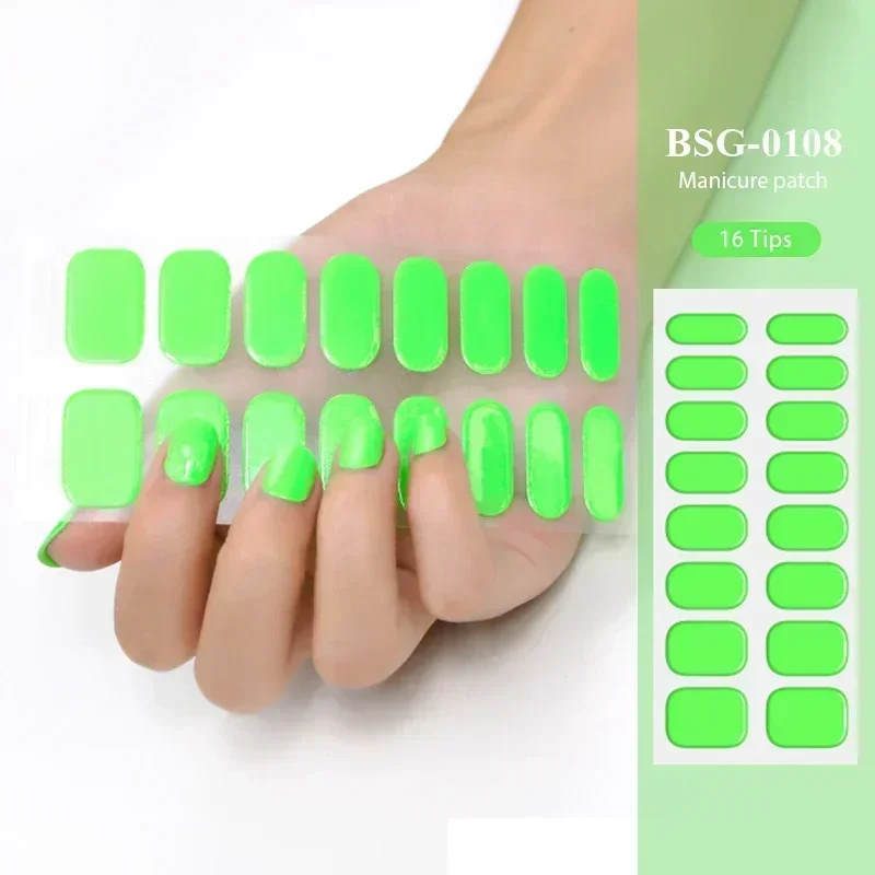 Premium Semi-Cured Nail Wraps Set - Waterproof, Long-Lasting Gel Nail Stickers