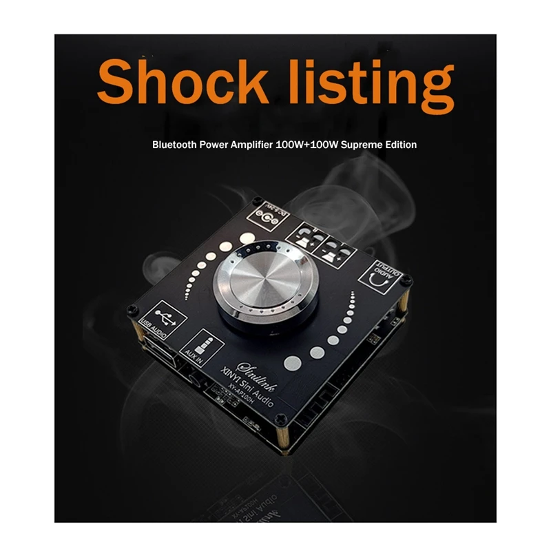 

XY-AP100H 100Wx2 BT5.0 Digital Amplifier Board TPA3116D2 100W+100W Left Right Two-Channel HIFI 2.0 Stereo Audio Module