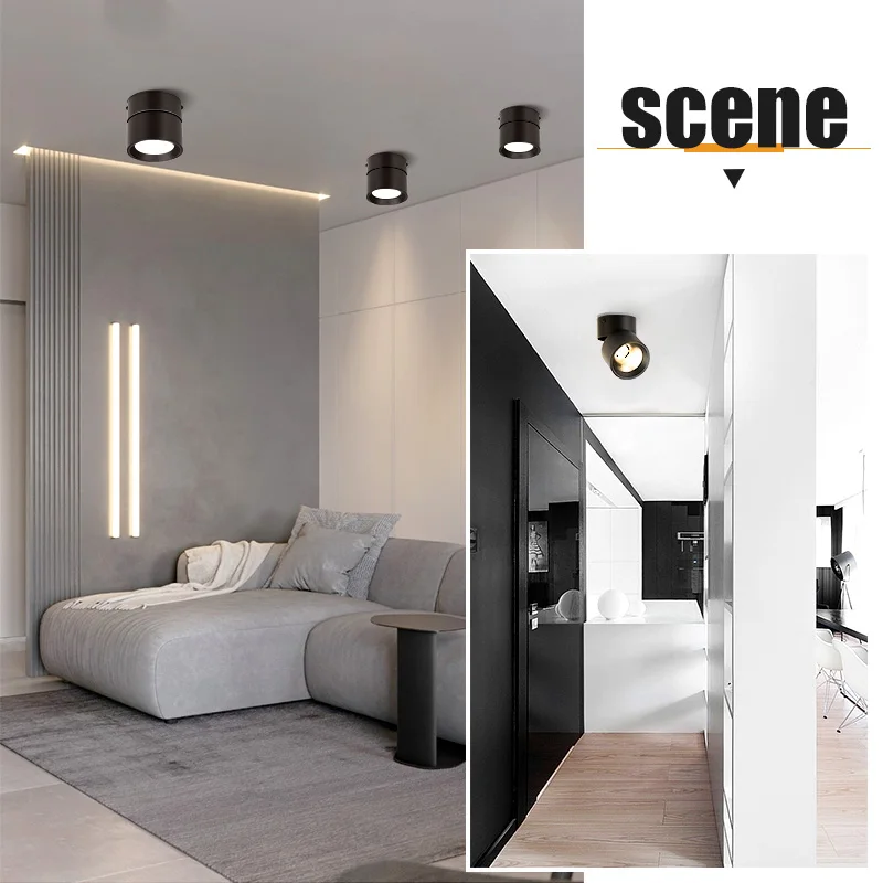스포트 Led 통 Plafonniers 표면 마운트 알루미늄 천장 조명 220V 5/10/15/25W 데코 거실 포커스 램프