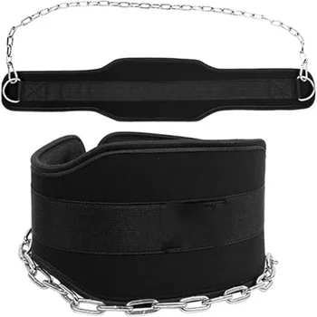 1Pcs New Style Weight Lifting Back Gym With Chain For Fitness Bodybuilding Pull Up Strength Training Load Waist Strap Thicken