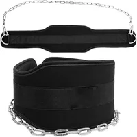 1Pcs New Style Weight Lifting Back Gym With Chain For Fitness Bodybuilding Pull Up Strength Training Load Waist Strap Thicken 1