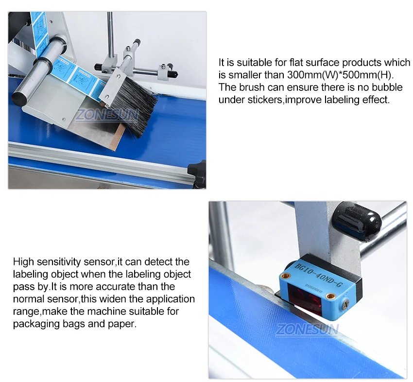 ZONESUN ZS-TB150PB Automatic Flat Surface Labeling Machine