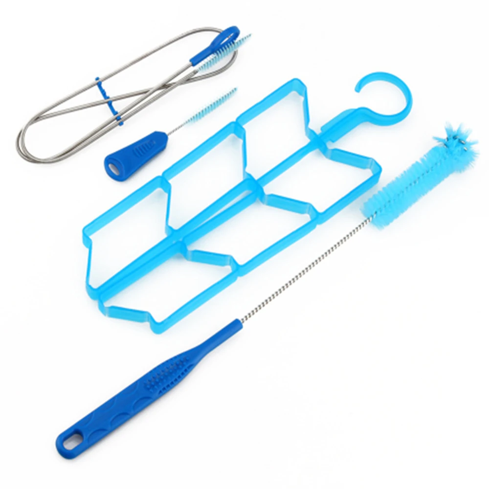 

4pcs/set Hydration Pack Water Bladder Bag Cleaning Kit Brush Drying Rack Set Water Hydration Bladder Tube Cleaner Brushes Tube