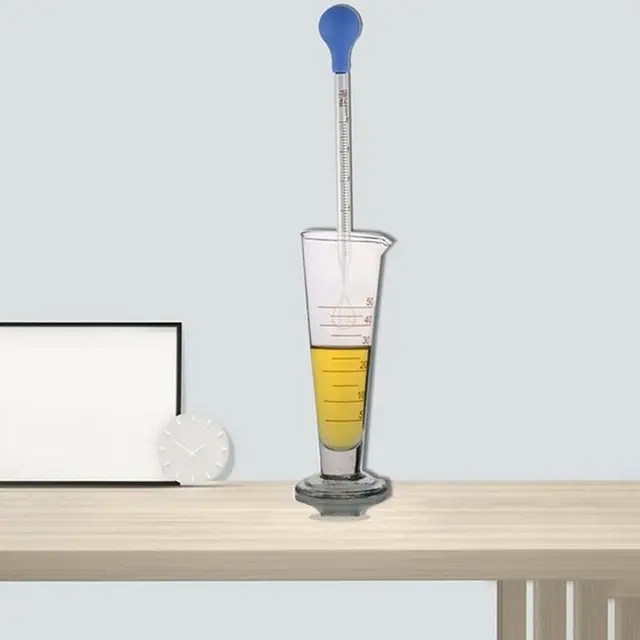 Pipetta Contagocce In Vetro Da Laboratorio Chimico Da 20 Ml Con Linea Di Scala - Foto 2