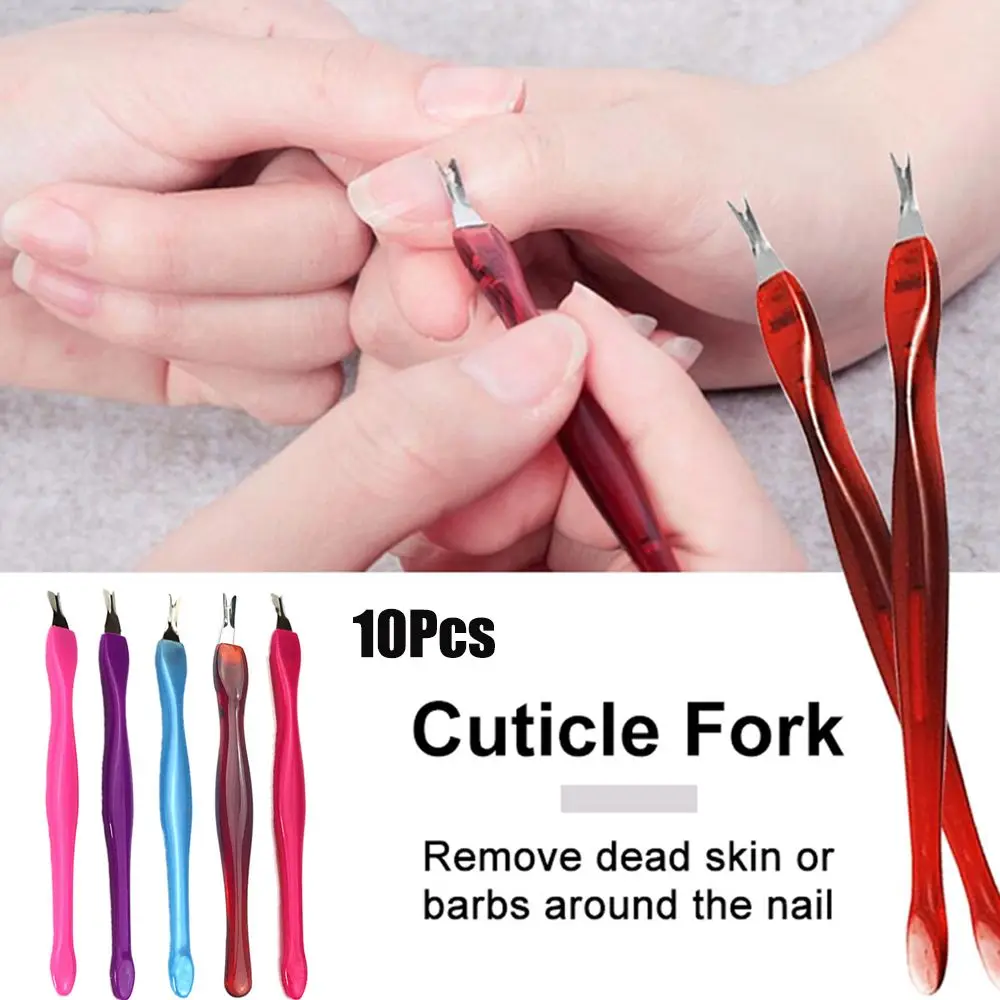 Professional Nail Art Cuticle Nipper Manicure Dead Skin Fork Nail Polish Removal Nail Cuticle Pusher Cuticle Remover