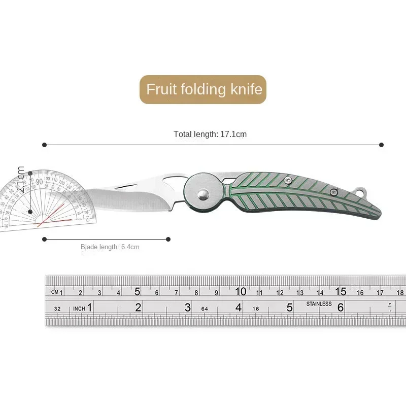 Outdoor Folding Knife Creative Leaf EDC Mini Sharp Portable Stainless Steel