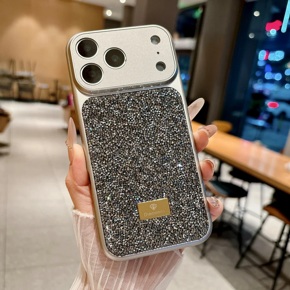 Luxury Bling Diamond Rhinestone Phone Case with Full Camera Protection