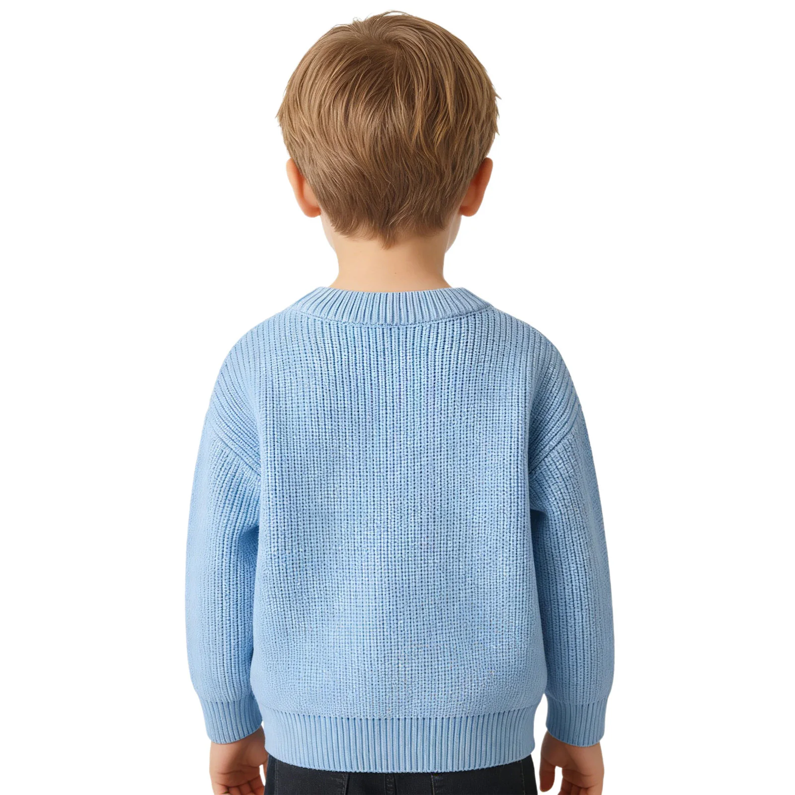  소녀 소년 의류 가을 겨울 자수 스웨터 라운드 넥 긴 소매 니트 탑 생일 케이크 스매쉬 사진 촬영용