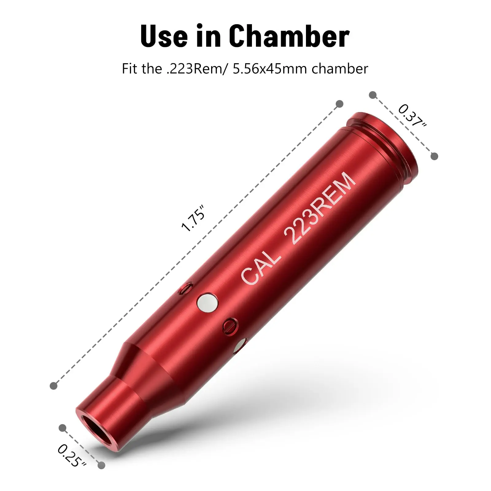 Laser Bore Sight MidTen Red 223 5.56mm Chamber With Batteries