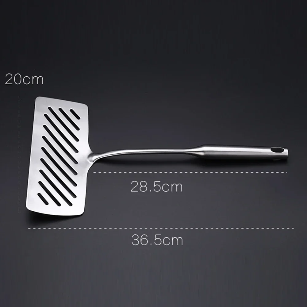 304 Stainless Steel Extra Wide Fish Spatulas Steak Shovel Fish Turner Slotted Beveled Kitchen Cooking Utensils Kitchen tool