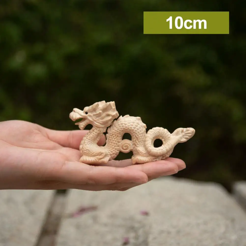 

Feng Shui Dragon Decoration Chinese Dragon Figurine Carved from Peach Wood Zodiac Mascot Statue for Good Luck Wealth Feng Shui