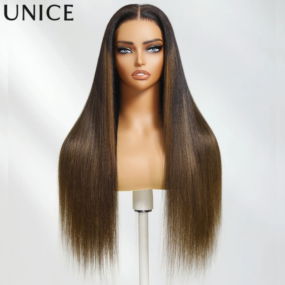 UNiceヘア ドローストリング ヤキ ストレート ウィッグ チェス