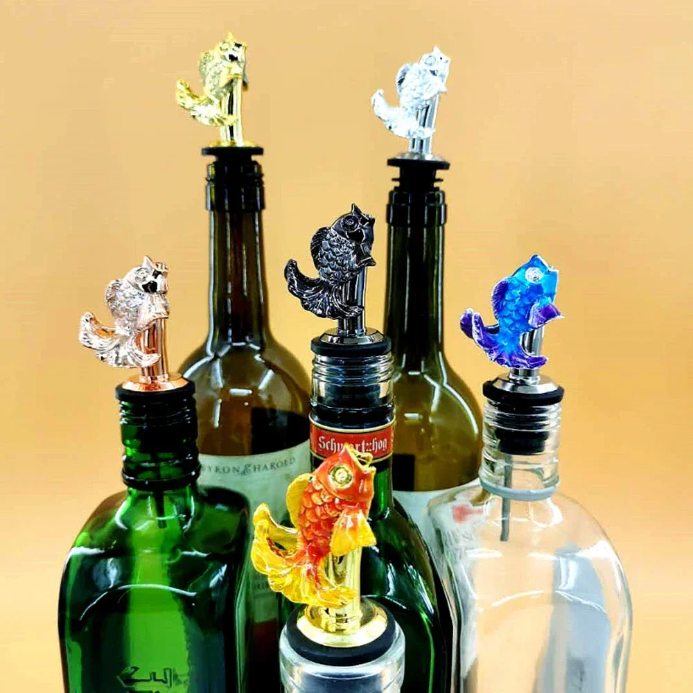 Wine Pourer Alloy Deer Elk Wine Stopper Liquor Pourers Wine Bottle Stoppers Wine Pourers Wine Accessories Liquor Dispenser Cocktails Beer Whiskey Dispenser Bar Accessories