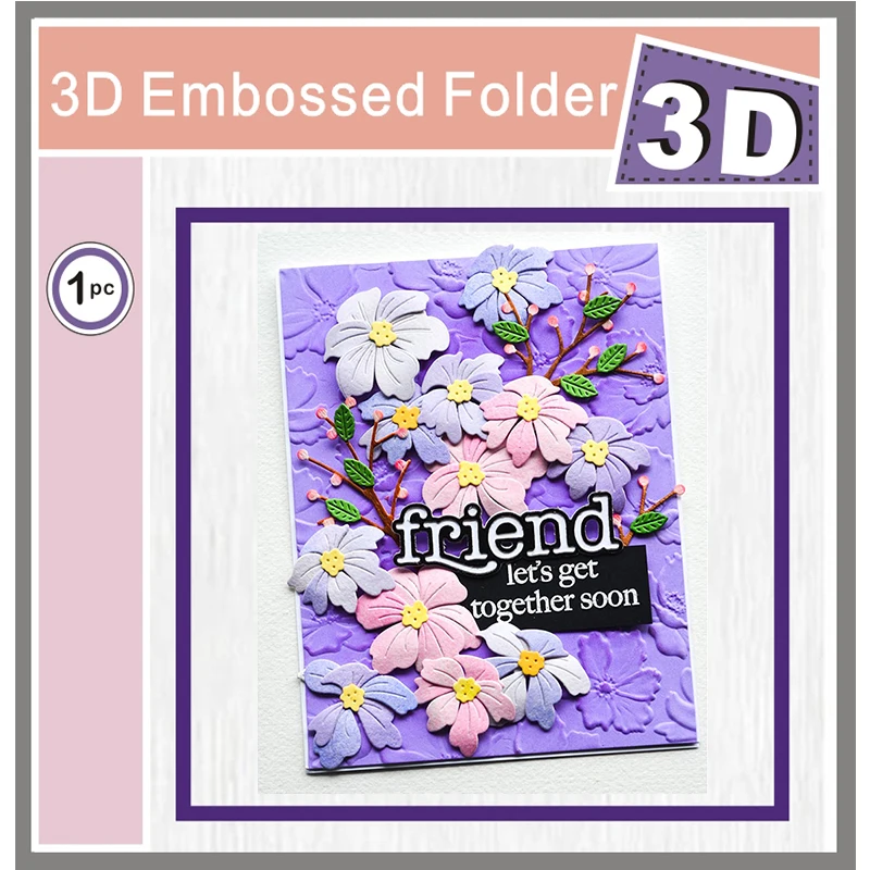 3D 엠보싱 폴더 스크랩북 도구, DIY 공예 용품, 사진 앨범-앨범 장식 카드 배경, 다이 재료, 2 종 세트