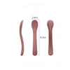Baby Soft Silicone Spoon Food-grade Silicone Children's Supplementary Feeding Training Spoon Long-handle Silicone Feeding Spoon 3
