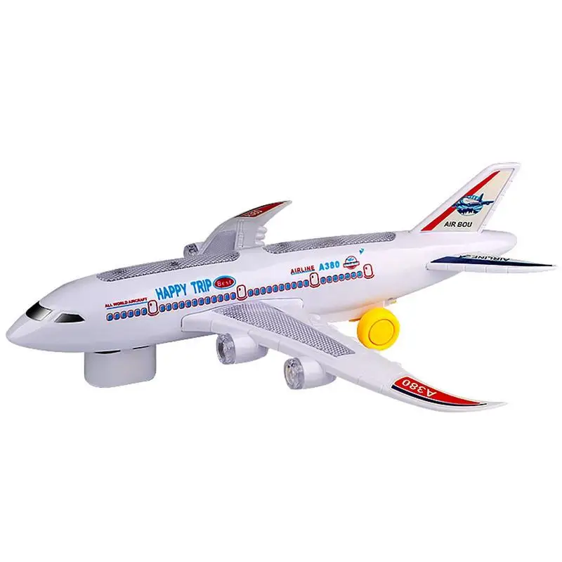 

Airplane Toys For Toddlers Airplane Toys With Flashing Lights And Sounds Bump And Go Action Kids Aircraft LED Lights Music Plane