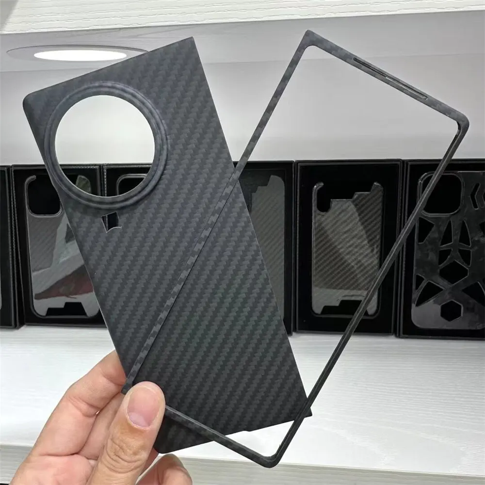

Genuine Real Carbon Fiber Aramid Slim Case for VIVO X Fold2 Matte Armor Back Cover