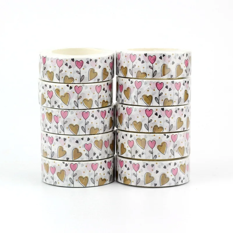 Bulk 10pcs/lot Decorative Flower Hearts Lovely Washi Tapes Paper