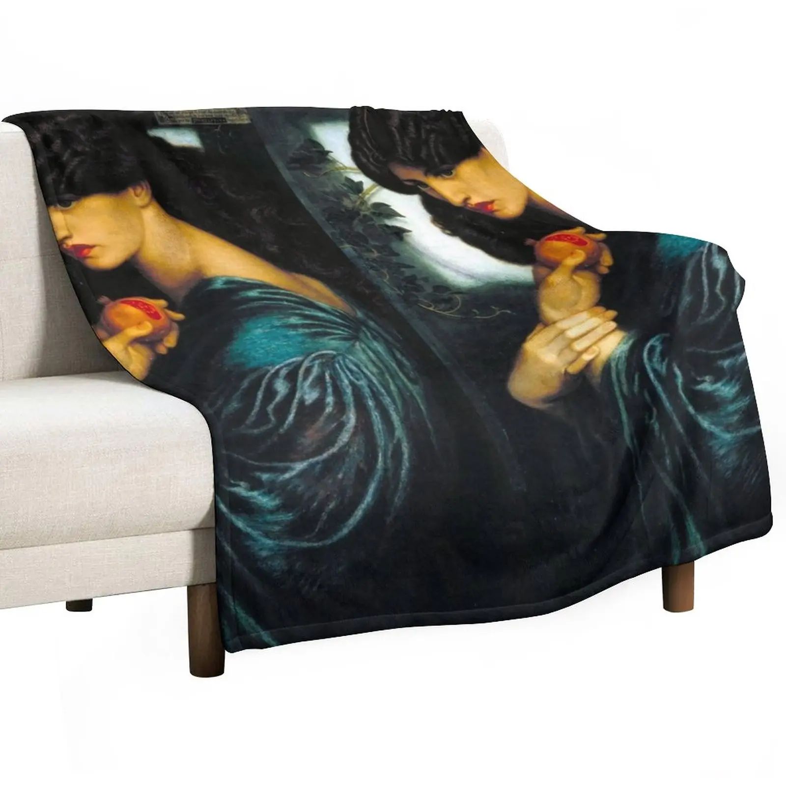 

Proserpine - Dante Gabriel Rossetti Throw Blanket sofa bed Furry Blankets Blanket Fluffy Kid'S Blanket