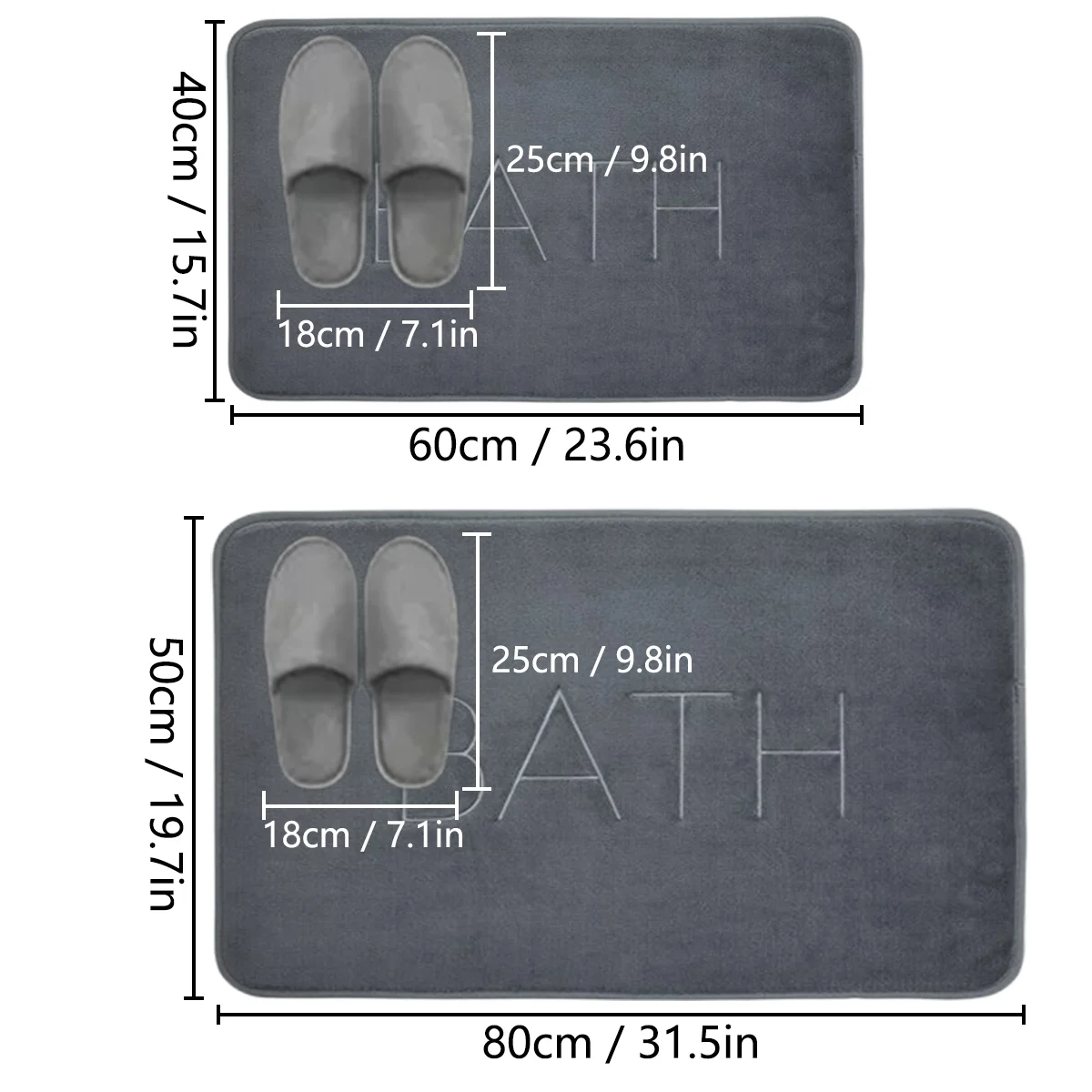 Thickened simple toilet absorbent foot mat carpet bathroom 2