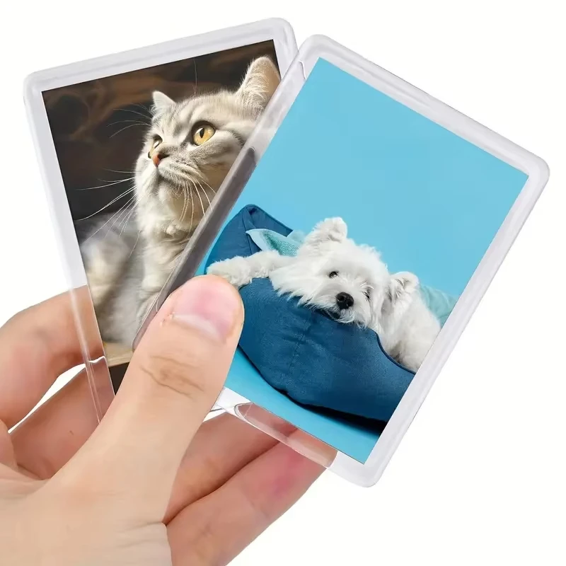 Photo Frame 12/20Pcs Small Blank Photo Frame Insert Fridge Magnets Mini Magnetic Refrigerator Photo Picture Frames