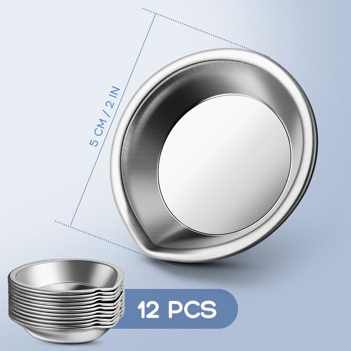 12pcs Stainless Steel Metal Color Palette for Painting Mixing Lightweight Paint Tray for Artists Ideal Kids