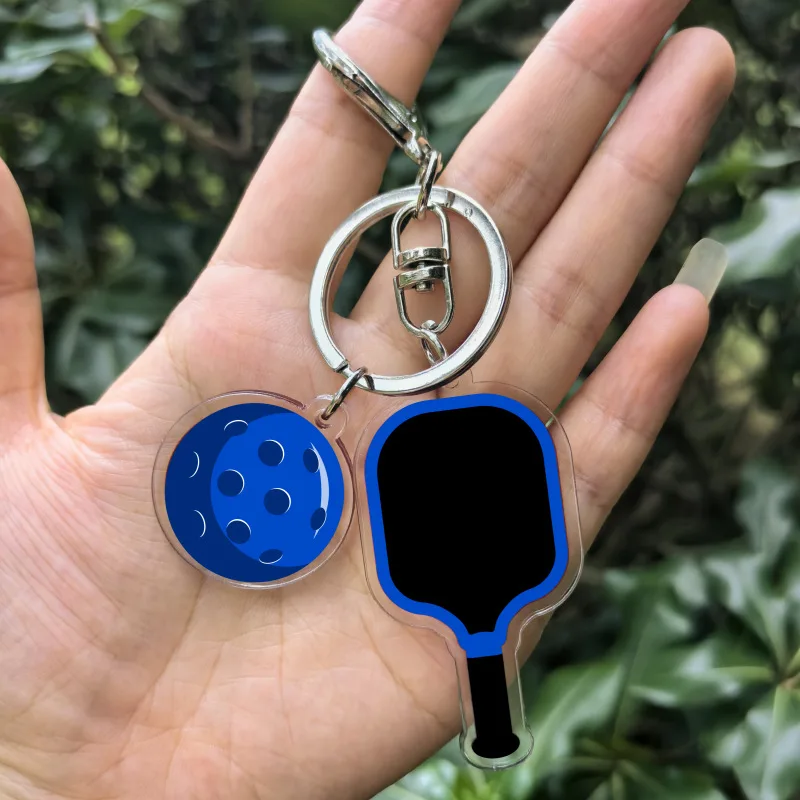 Pickleball Paddle Keychain Charm 3