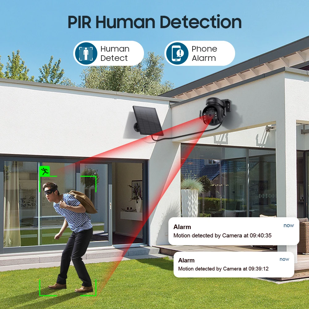 SHIWOJIA 5MP telecamere di sicurezza solare 4G LTE WIF Wireless 360 ° telecamera alimentata a batteria per esterni visione notturna Monor PIR conversazione a 2 vie
