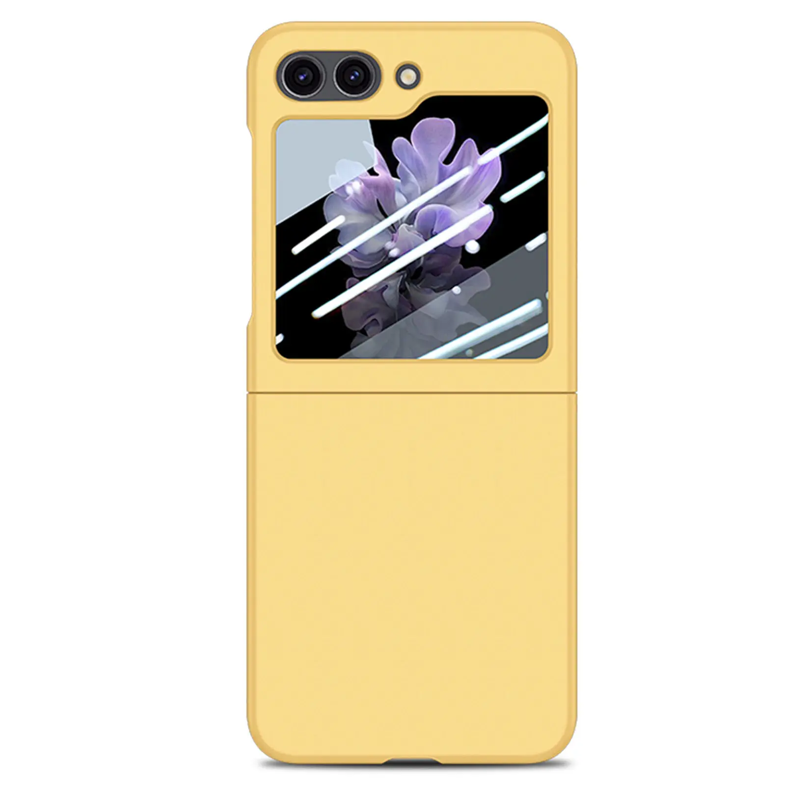 Handyhülle für Samsung Galaxy Z Flip 5 5G mit rückseitigem Glasschutz aus Kunststoff_voghion.com