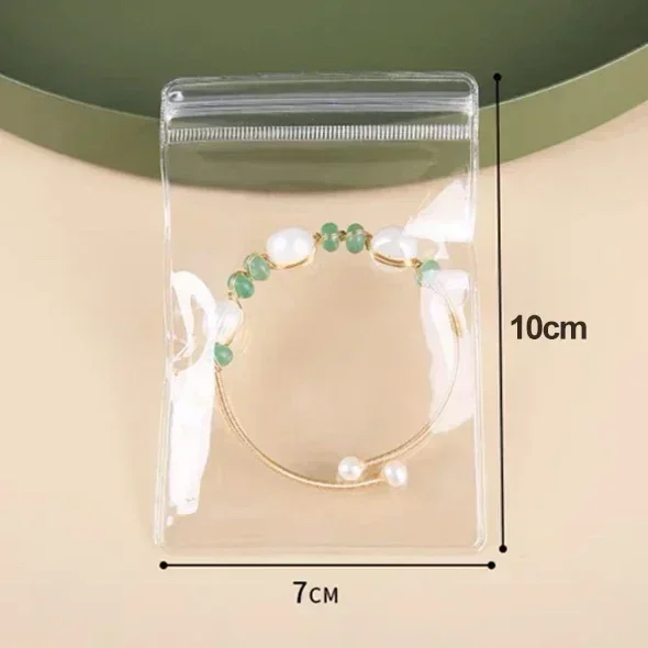 WLLHYF 60 Stuks Sieraden PVC Plastic Rits Tas Clear Opbergzakje Transparante Lock Bag Kleine Organizer Voor Holding Sieraden Oorbel Ring Ketting
