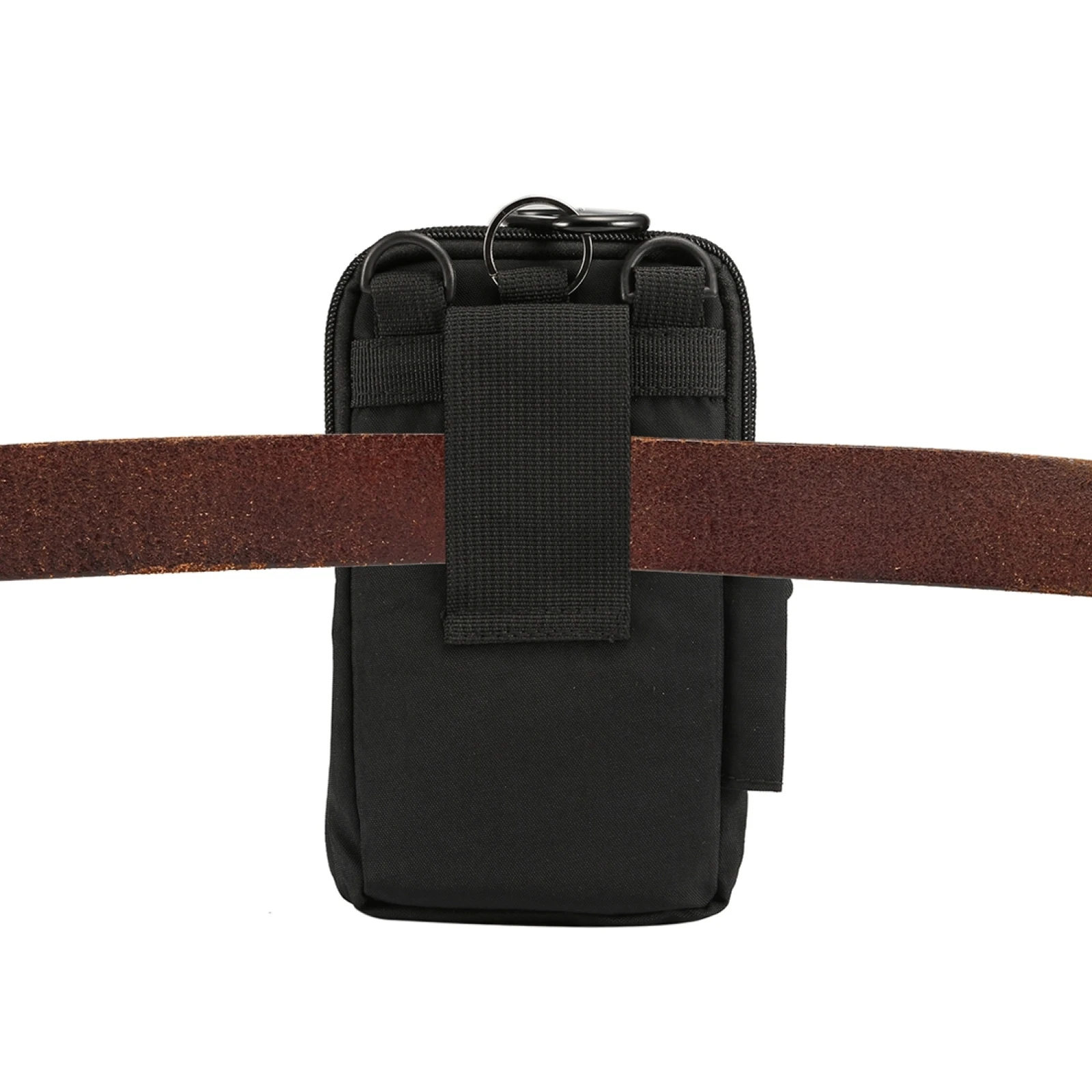 Outdoor Phone Carrying Case Pouch Nylon Crossbody Shoulder Cell Phone Holster Waist Belt Wallet Bag with Carabine