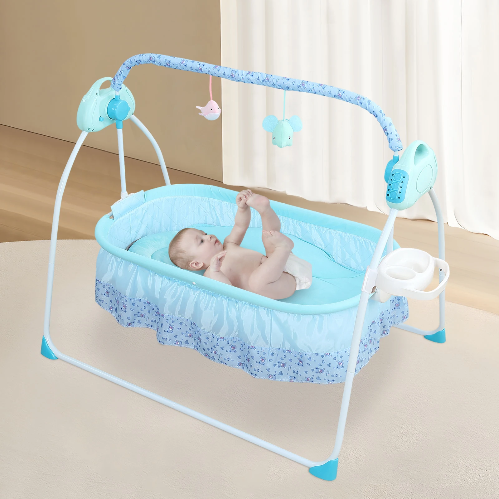 0-25Kg Big Space Electric Baby Crib Cradle Infant Rocker Auto Swing Bed Baby Cradle For Babies Who Are 0-18 Months In Age