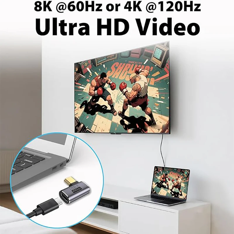 Ultra-Fast 4K USB-C Adapter with 100W Charging & 40Gbps Data Transfer