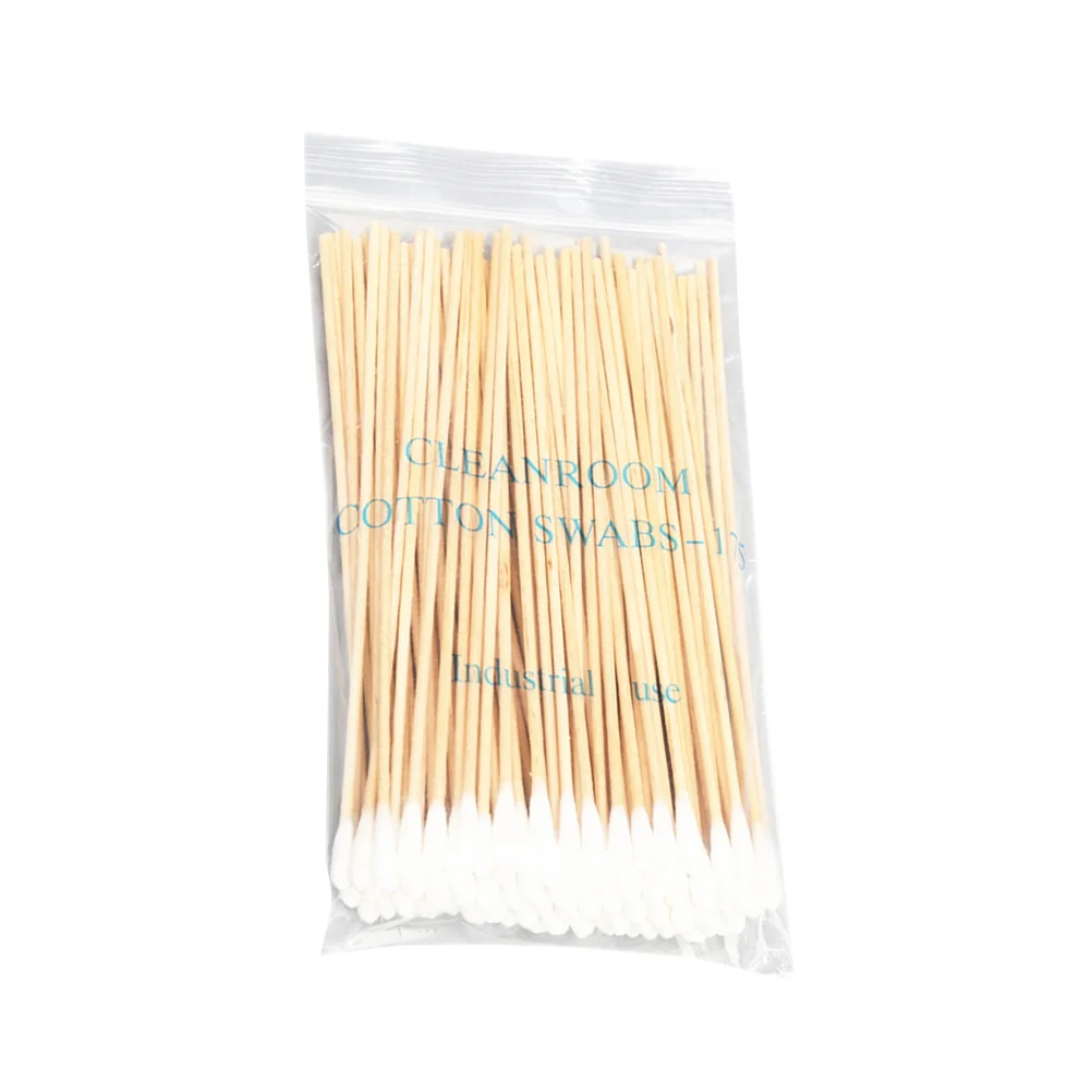 Disposable Cotton Swab 5Packs Tight Compressed Cotton Head Soft Wood Handle Long Thin Makeup Application Ear Cleaning Use
