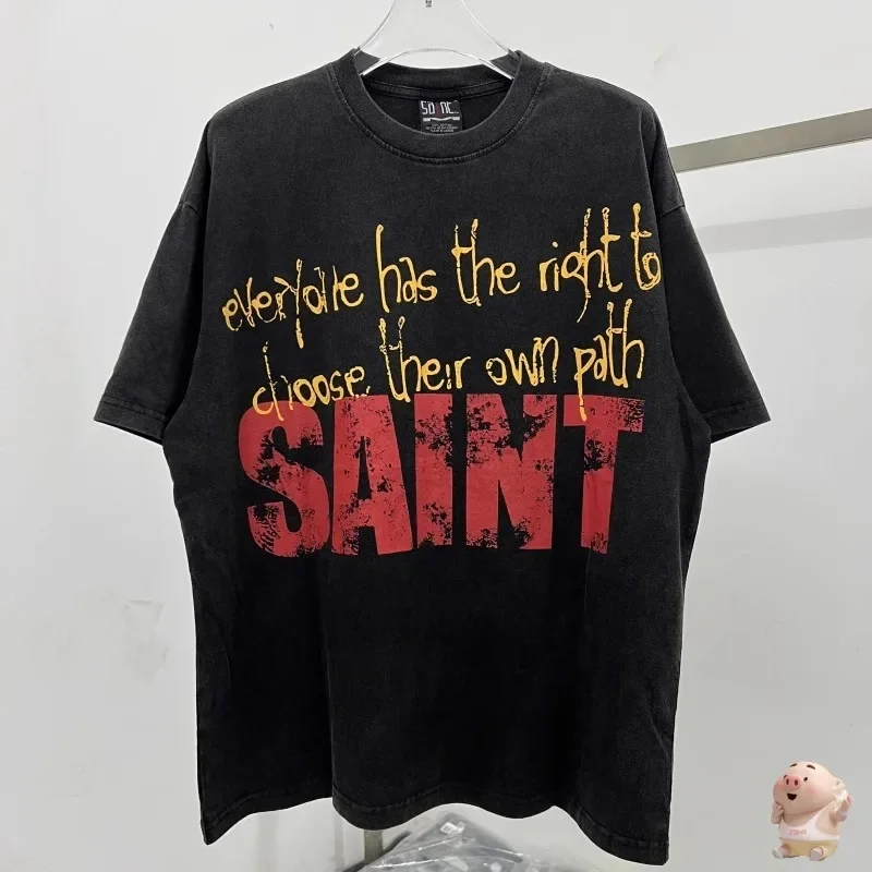

Футболка с надписью «SAINT TEARS» для мужчин и женщин, мягкая ткань, майка для самостоятельного выбора