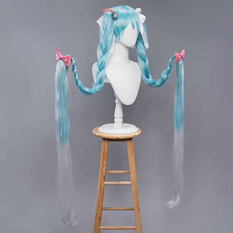 

Miku Cosplay VOCALOID Mikuu Costume Cosplay Wig Halloween Party Dress Hair